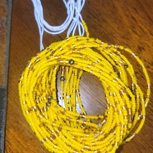 Hello Yellow Belly 💛 Chain waistbeads jewelry with gold tone classy